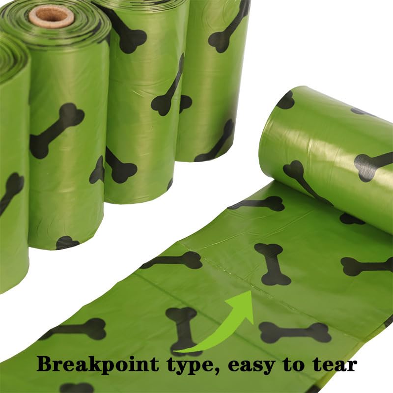 Image of Dog Poop Bags, Leak Proof, 360 Counts, Suitable for Big and Small Dogs, Green