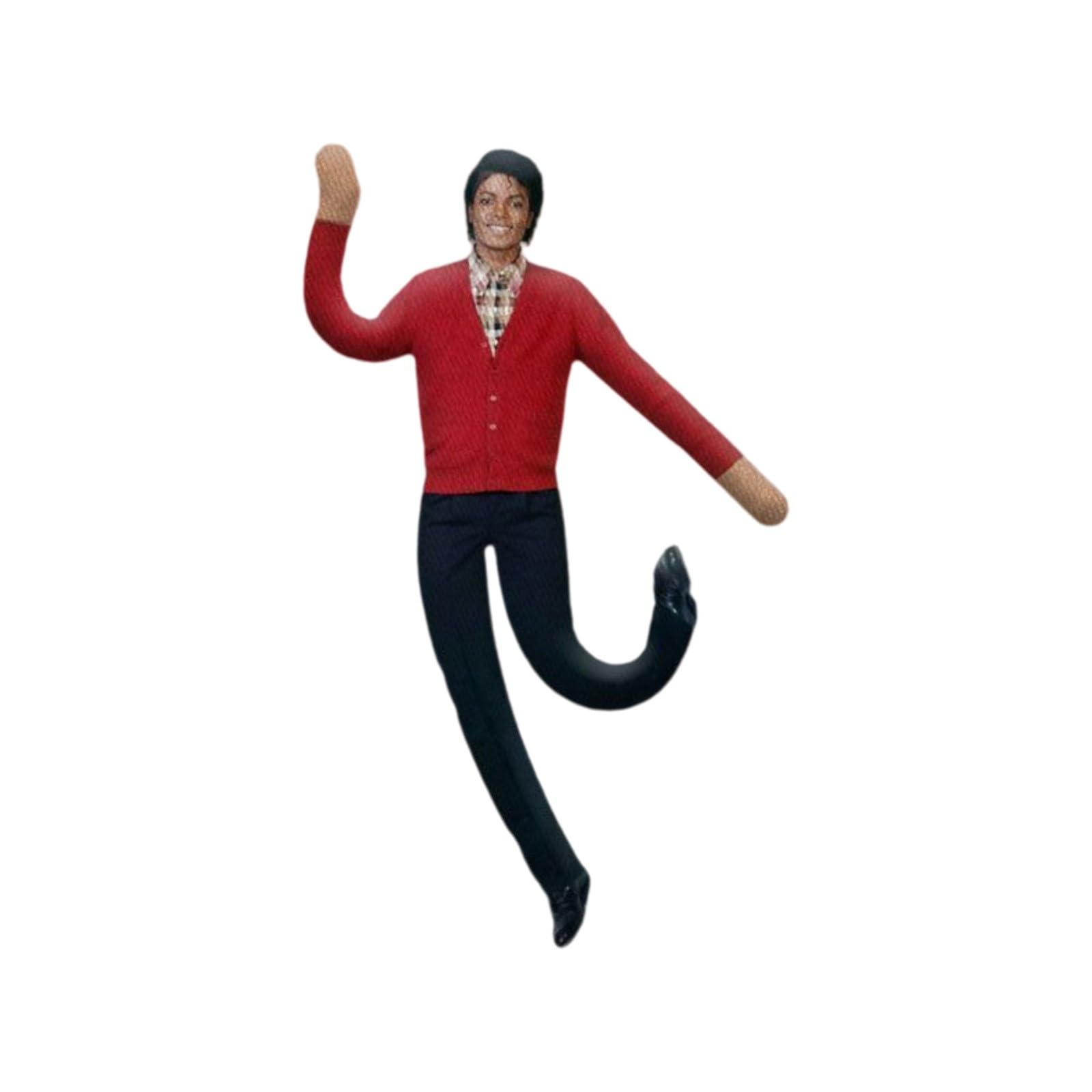 Michael Doll Plush Mj Pillow King of Pop Music Legend Plushies Pop Icon Inspired | the Limbs Are Movable Rock King Classic Plush Halloween Christmas Car Decorations (e)