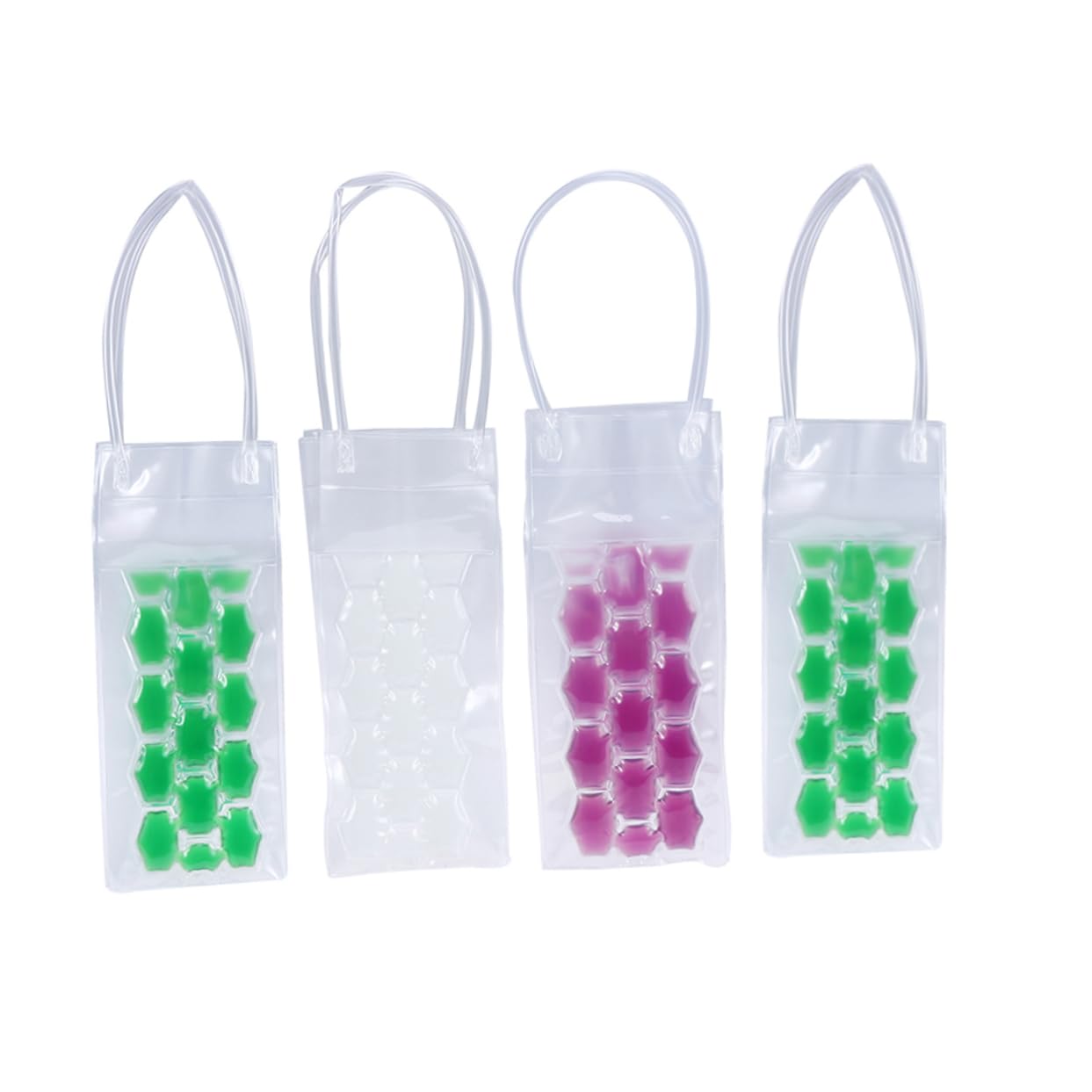 MAGICLULU 4 Pièces Housse Isotherme pour Bouteille de Vin Transport Portable pour Bar ou Fête Lot Réutilisable pour Pique- ou Voyage Couleur Aléatoire