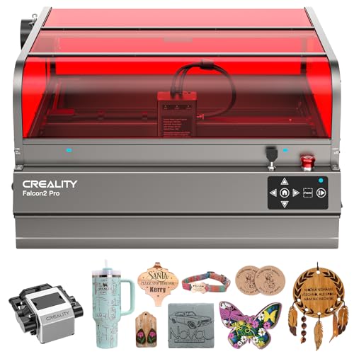 Falcon2 Pro S 40W Enclosed Laser Engraver with Air Assist, Built-in Camera, Class 1 Laser Cutter and...