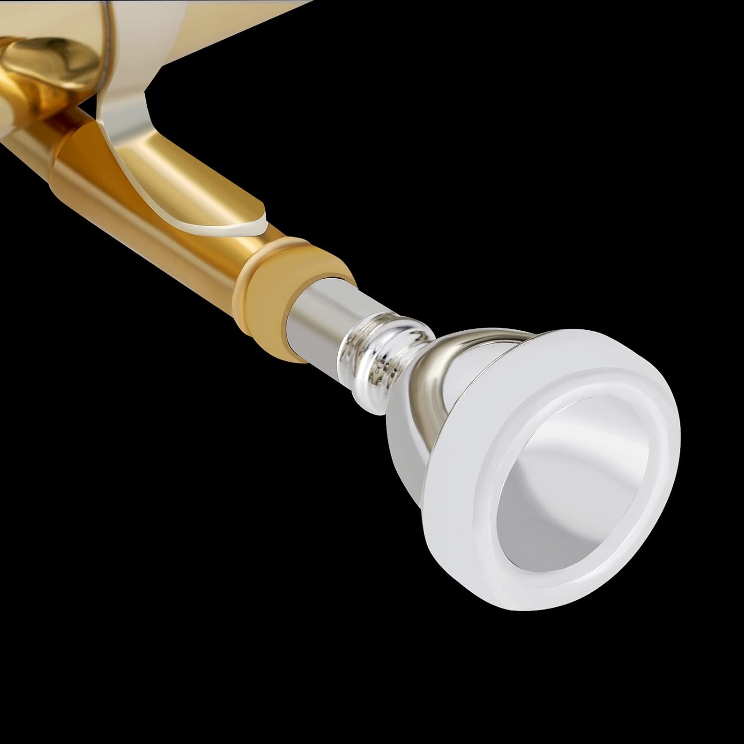 ROWELL Baritone Horn Bb Brass 3 Valves Lacquer Gold with Mouthpiece, Case and Gloves : Musical Instruments