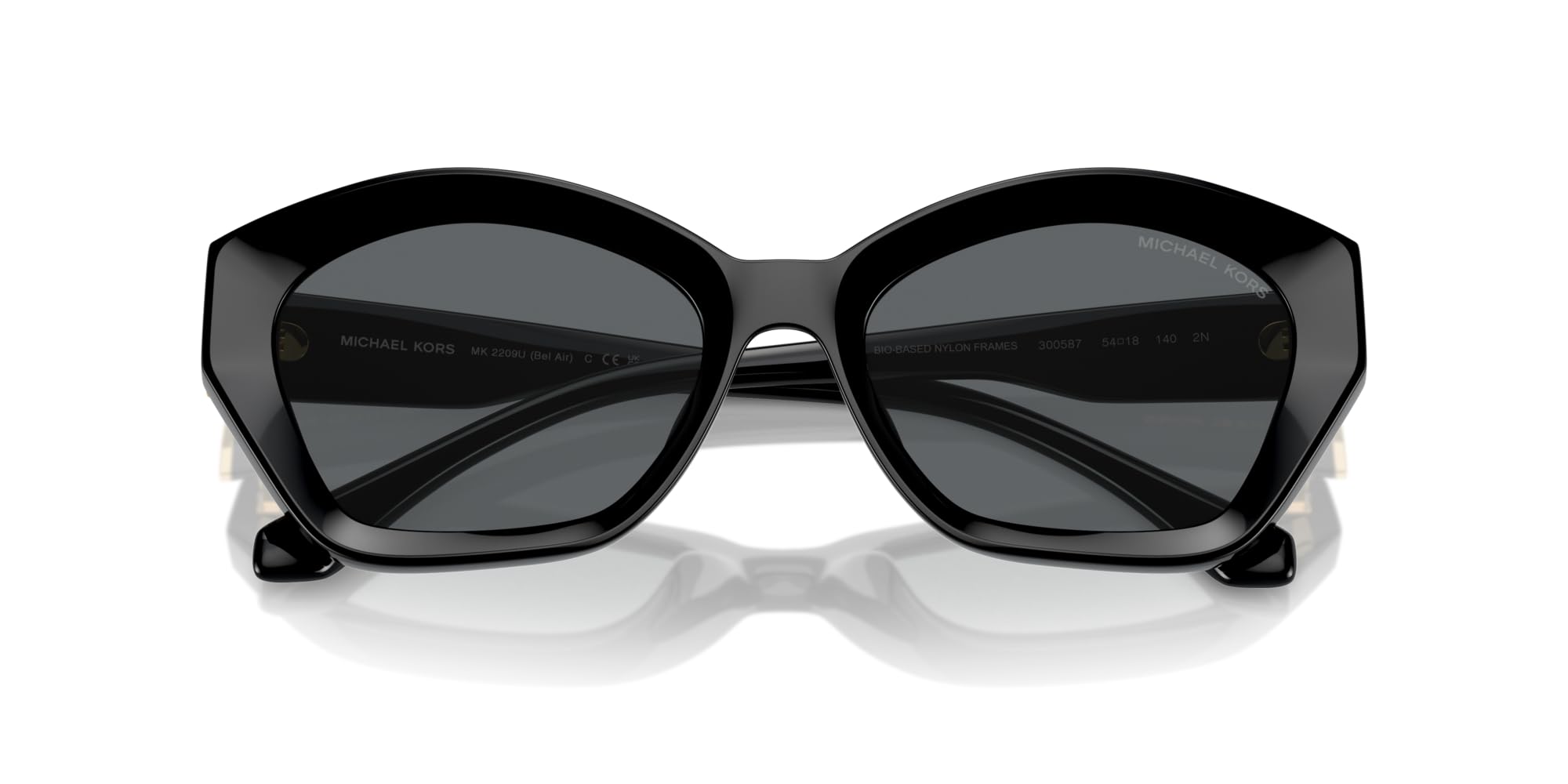 Michael Kors Mk2209u Bel Air - Gafas de sol de mariposa de ajuste universal para mujer