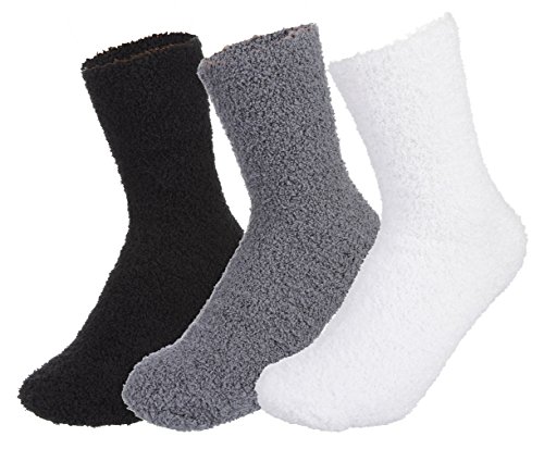 EOZY 3 Paar Unisex Winter Socken Damen Herren Warme Dicke Kuschelsocken Cover