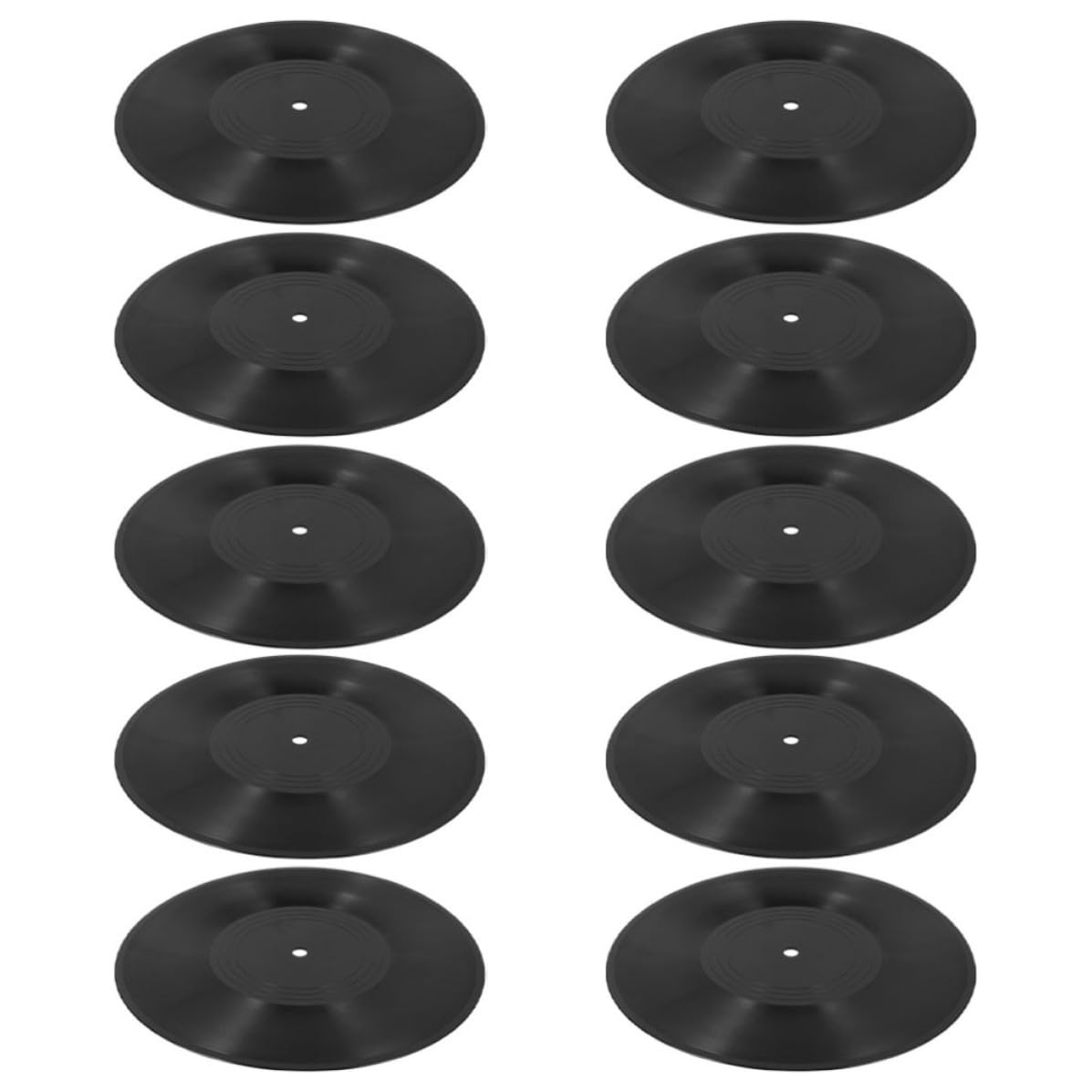 ABOOFAN Decorazione Murale Vinile Nero 10 Pezzi in Plastico Facile da Installare Stile Vintage Retro per Arredamento Hiphop e Camera da Letto