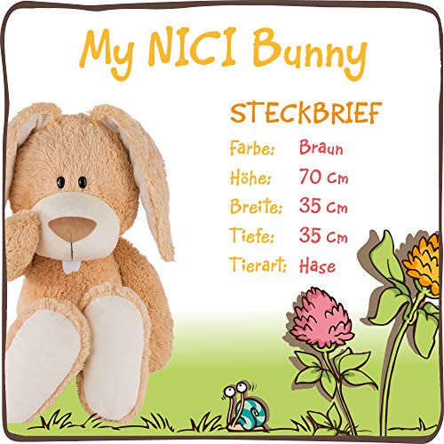 NICI XXL Kuscheltier Hase My Bunny 70 cm – XXL Plüschtier Hase für Mädchen, Jungen & Babys – Extra Großes Stofftier zum Kuscheln, Spielen und Schlafen – Gemütliches Riesen-Schmusetier ab 1 J. – 42660