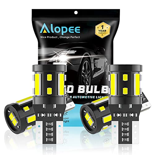 Bombillas LED T10 W5W con CANBUS sin errores de parpadeo blanco brillante para matrícula 4 uds