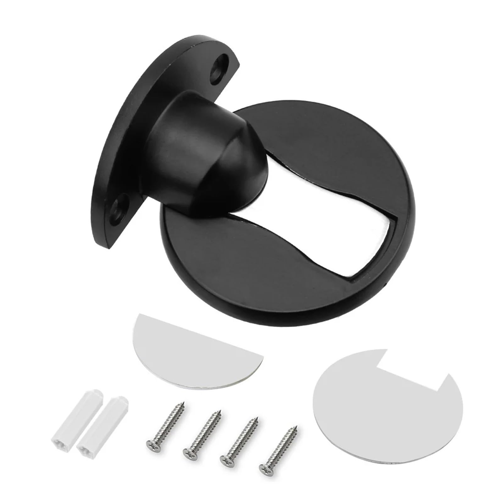 Kiddibubzi Black Magnetic Door Stops Hidden Door Holders Catch Floor Hidden Doorstop Stainless Steel Door Stopper Doorstop(Black)