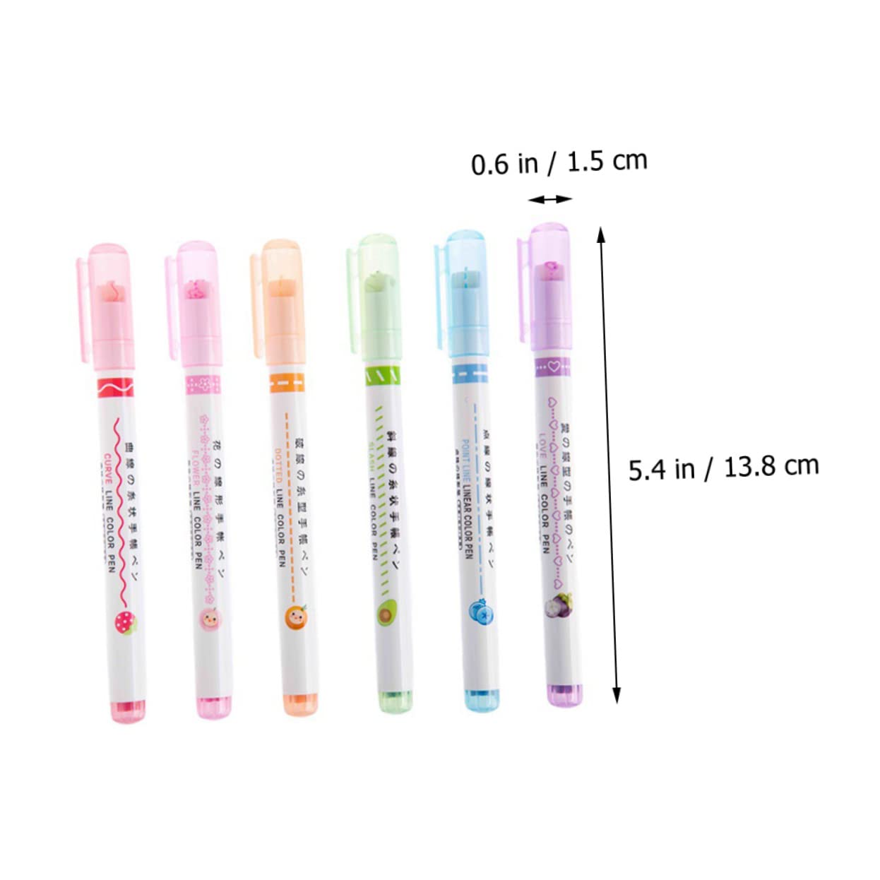 Tofficu 18 Stk Linearer Textmarker Planke Textmarker Fluoreszierender Stift Zeichenstifte Markierungen in Verschiedenen Farben -tintenmarker Expo-marker Plastik