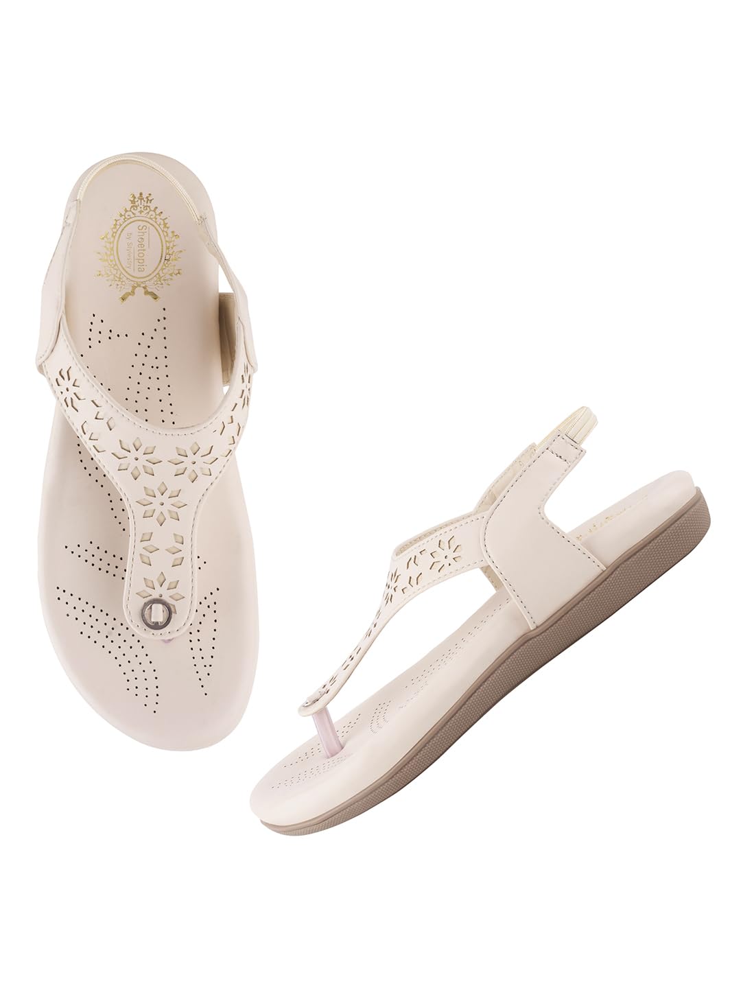 Shoetopia Womens SND-1182 Flat Sandal-3 Kids UK (SND-1182-Cream)-EU36 (B0D4JV1XWV) Amazon Price History, Amazon Price Tracker