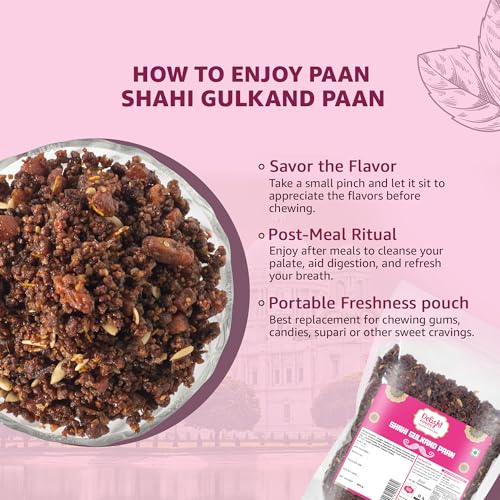 Image of Delight Foods Shahi Gulkand Meetha Paan Mukhwas 800g - Traditional Sweet Paan Mouth Freshener Jar | Without Supari & Areca Nut | Premium After-Meal Natural Digestive Snack Mix | 100% Tobacco-Free