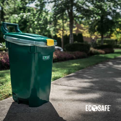 Image of EcoSafe-6400 HB2636-8 Certified Compostable Bag - 26x36 inch Green Bags for 20 Gallon Bin - Extra Strong Leak, Puncture and Tear Resistant Food Scraps Bin Liners, Pack of 165