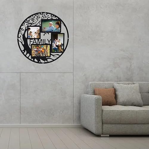 Miniatura 1 de YY YEARCHY Marcos de fotos familiares, marco de fotos redondo, collage para decoración del hogar, sala de estar, dormitorio, regalos para casa