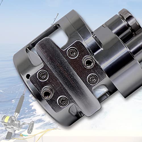 Fiblink Trolling Fishing Reel Boat Fishing Conventional Fishing Reel Aluminum Alloy Body Large Line Capacity Double Brake 55 Lbs Max Drag (10000(Right Handed)-Grey #TOP4