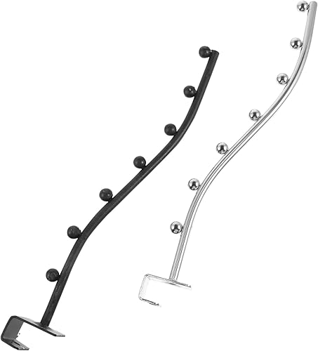 Zerodeko 2 ganchos de ropa de acero inoxidable para tienda de ropa, perchero para perchero, ganchos para tienda de ropa, colgador de ropa, perchero