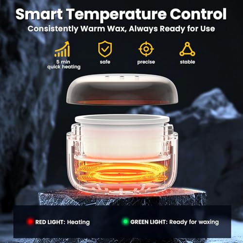 Nasenhaarentferner, Nasenhaar Wachs, Nasenwachs männer: Nase Waxing set mit Mini Wax Maschine,USB-Schnellwärmung, konstante Temperatur, 100g Wax / 20 nasenwachs stäbchen zur ohr- nasenhaare entfernen