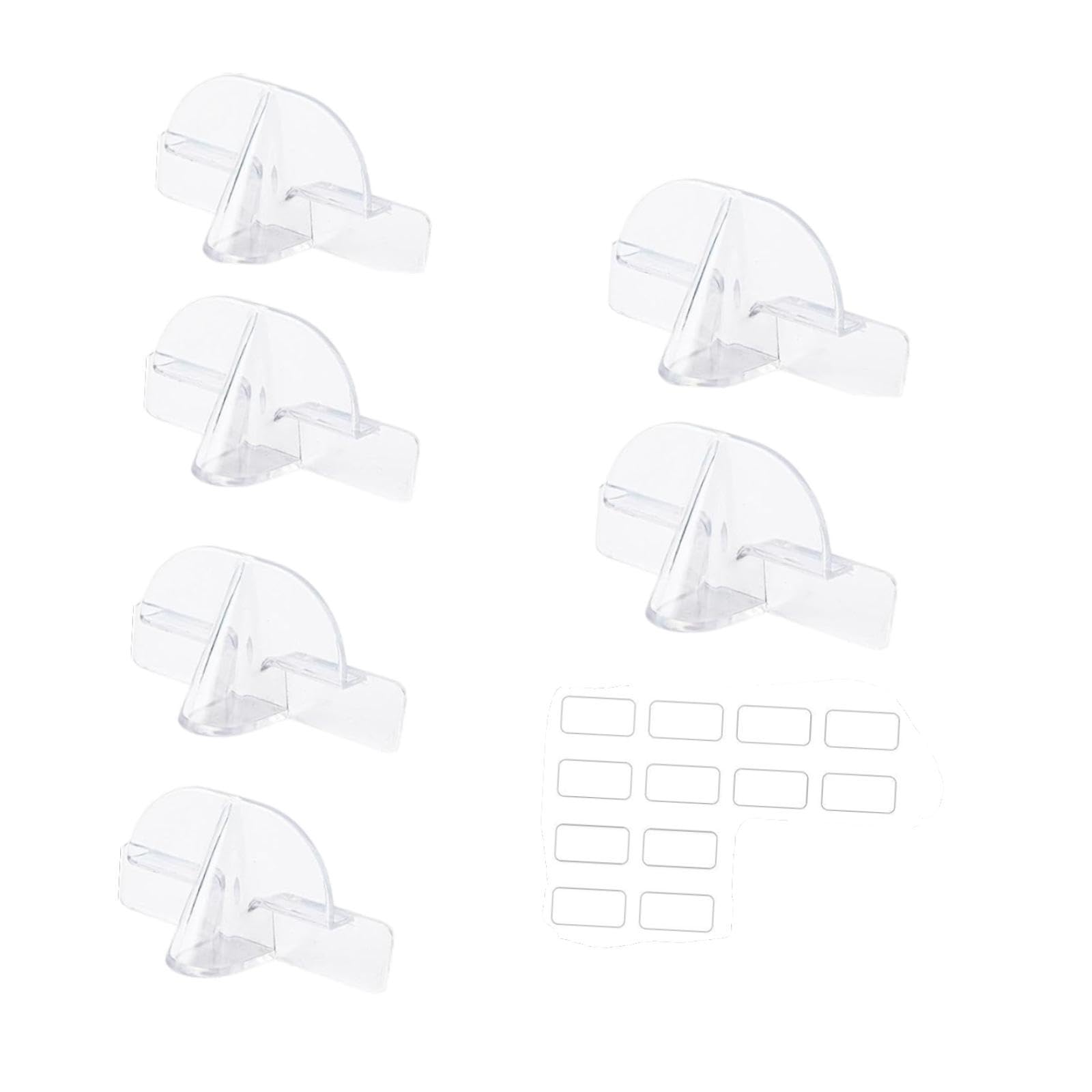 jojomis 6Pcs Wall Mounted Glasses Holder Sunglasses Organizer Space Saving Hanging Eyeglasses Display Rack for Living Room Clear