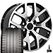 OE Wheels CV92 22 Inch Rims and Tires Fit Sierra 1500 Honeycomb Style 6x139.7 22x9 Gloss Black Machined - Hollander 5656 - Eagle Touring 285/45-22 (Set of 4)
