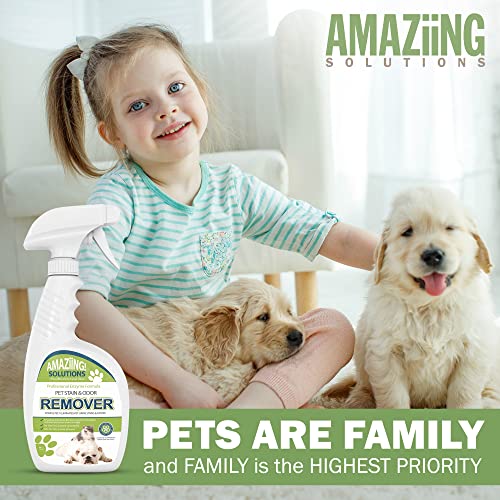 Image of Pet Stain and Odor Remover - Enzyme Cleaner, Pet Urine Odor Eliminator Spray - Floor & Carpet Cleaner Spray, Pet Deodorizers For Home, Fabric Spray W /Fresh, Clean Scent, 32oz Spray