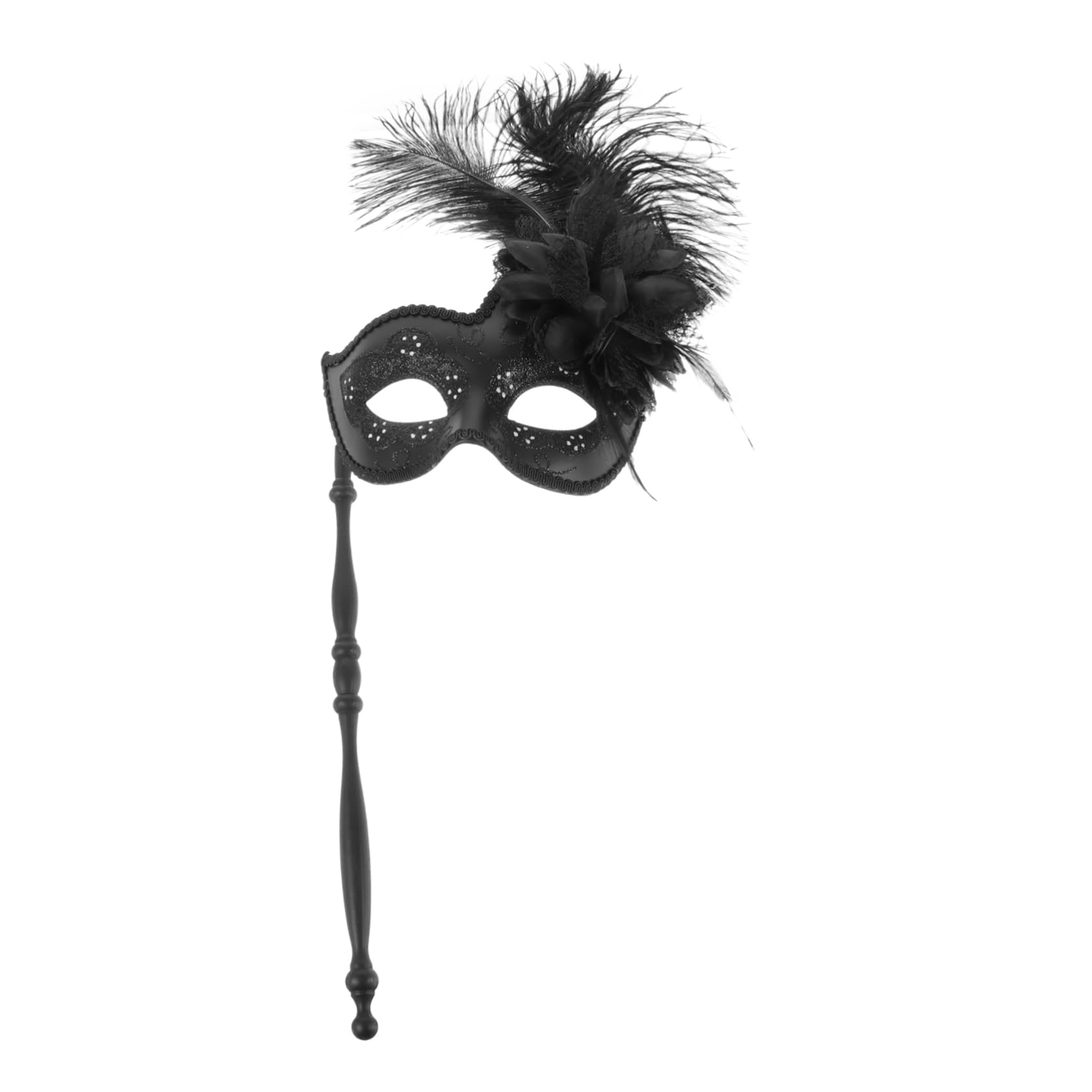 CONGARTENO Stylish Handheld Masquerade Mask with Stick for Women Elegant for Festivals Parties and Halloween Events