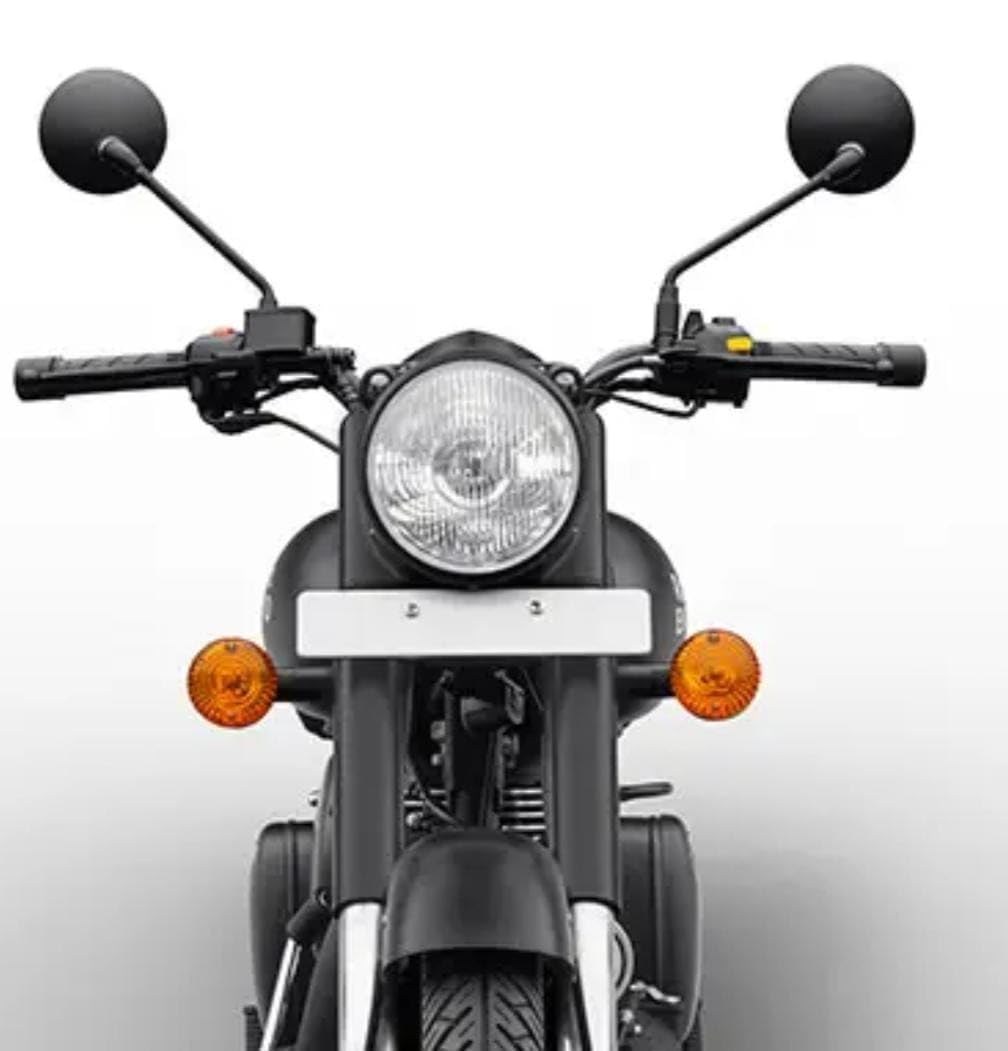 Seize the Ride Bike Round Rear View Mirrors Set Black Powder Coated Compatible With Bullet 350cc / 500cc - Model's Right/Left Year 2012 To 2020 Only (Classic Black)-image-31