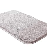 All--In Badematte rutschfest Weicher Badezimmerteppich Maschinenwaschbar Badvorleger Badeteppich für Badewanne Dusche und Zimmer, 50 x 80cm, Grau