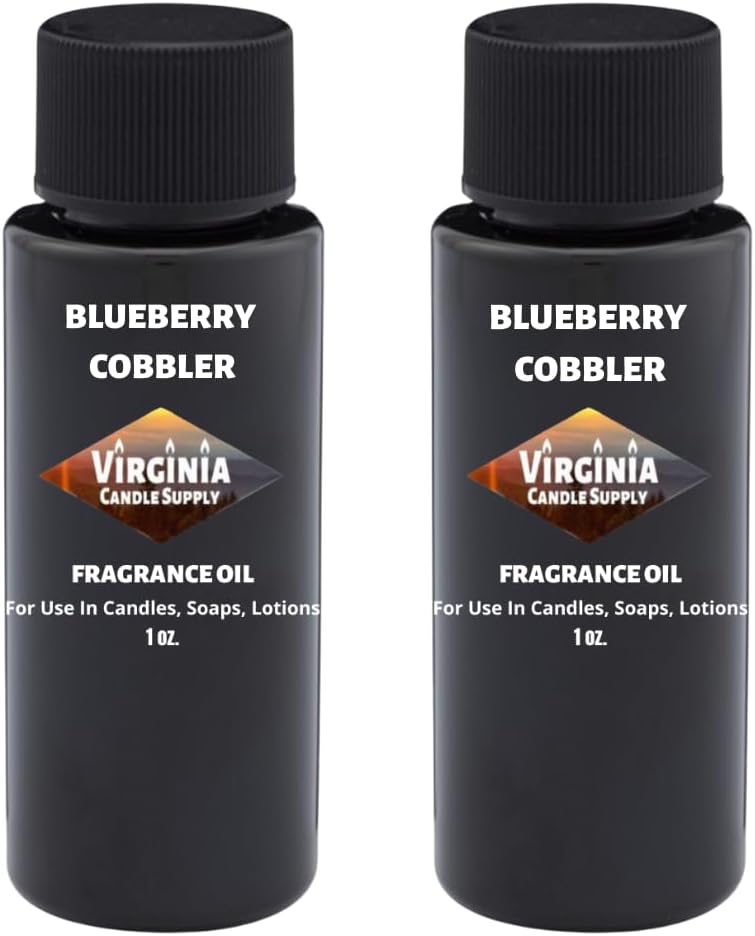 Virginia Candle SupplyBlueberry Cobbler Fragrance Oil (2 oz Bottle) for Candle Making, Soap Making, Room Sprays, Lotions, Car Fresheners, Slime, Bath Bombs, Warmers