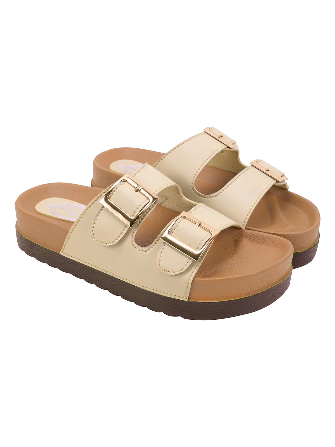 shoetopia Women's Platform Heel Sandals | Open Toe Slip-On Mid Heel Fashion Sandals | Lightweight Casual & Office Footwear-picture-37