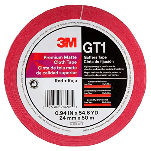 Image of 3M 98498 Tape GT1 24 mmx50 M 11 mil, Red