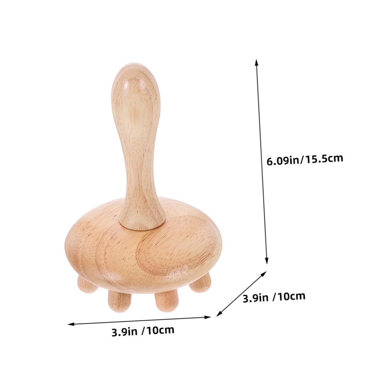 Peines para Masaje de Cuero Cabelludo de Madera Beige, 2 Piezas Diseño Práctico y Resistencia al Desgaste, Fáciles de Sujetar para Relajación Diaria