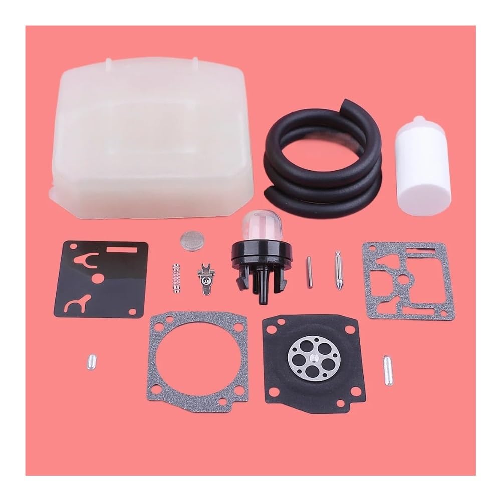 Kit de reparación y reconstrucción carburador Compatible con 340, 345, 350, 353, 346XP, Filtro Aire Combustible, cebador, Piezas Repuesto for Motosierra Bul Parte