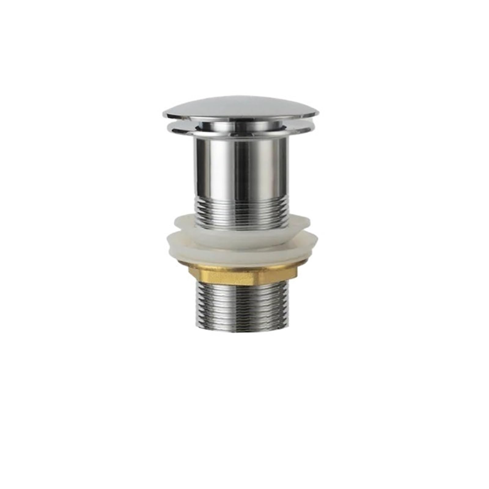 Pop Up Clack, Pop Up Sink Plug Replacement Bathroom Drain Waste Multicolor(Chrome No Hole)