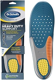 Dr. Scholl's Heavy Duty Support Pain Relief Orthotics, Designed for Men over 200lbs with Technology to Distribute Weight and Absorb Shock with Every Step (for Men's 8-14)