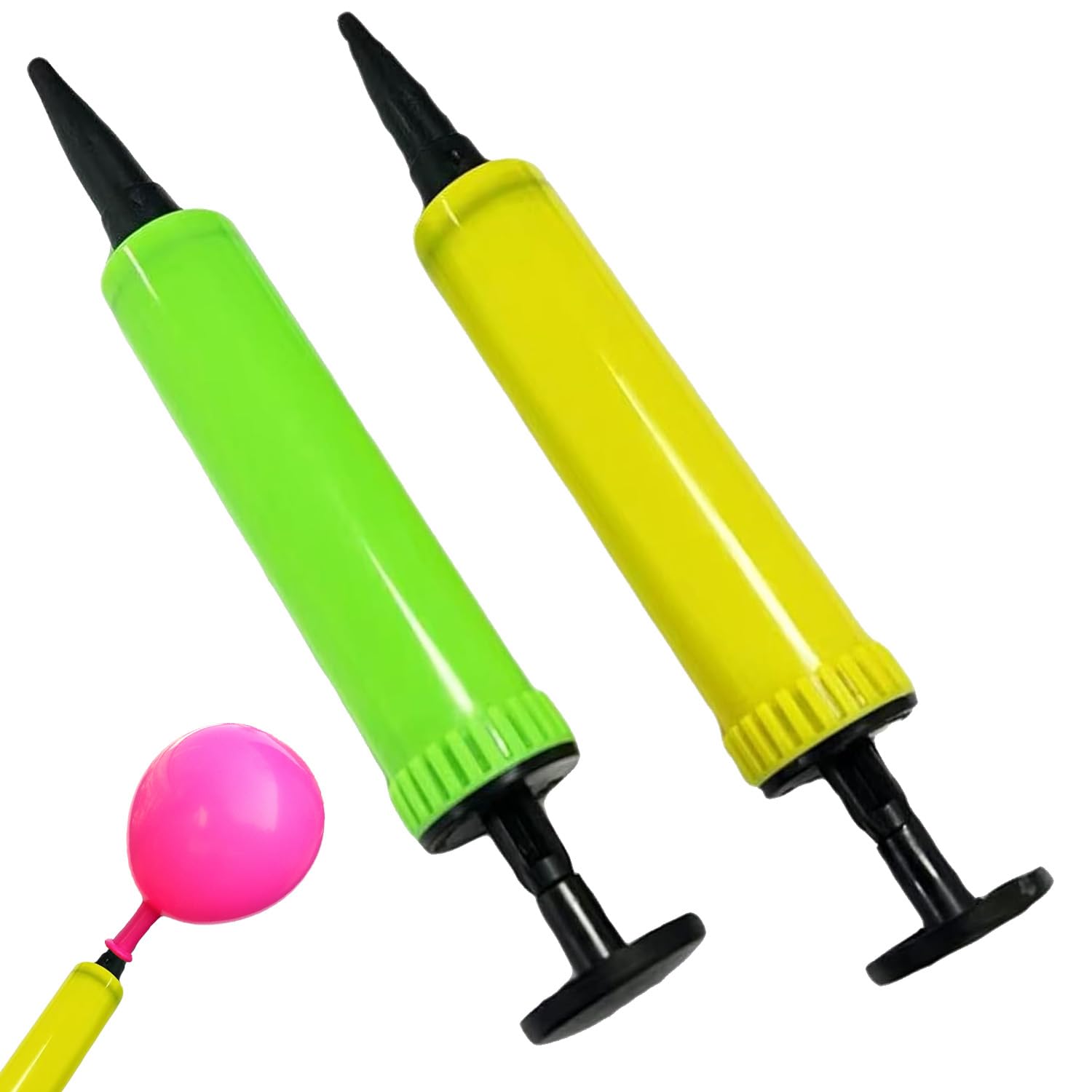 2 Pcs Balloons Pump Hand,Versatile and Convenient Hand Pump Manual Balloon Inflator,for Party Decoration Balloon Arch Kit Foil & Confetti Ballon,Effortlessly Inflate Balloons (Yellow and Green)