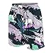 SUHOM De Los Hombres Casual Pantalones Cortos,Bulldog francés en patineta y Manchas en la Oscuridad,Secado Rápido Traje de Baño Playa Ropa de Deporte con Forro de Malla
