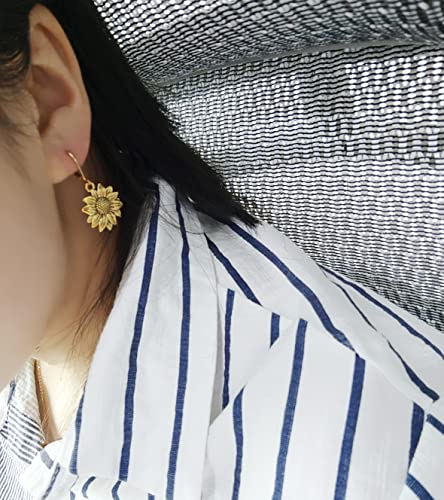 Boho Earrings Vintage Sunflower Dangle Earrings for Women Ethnic Sunflower Drop Earrings4