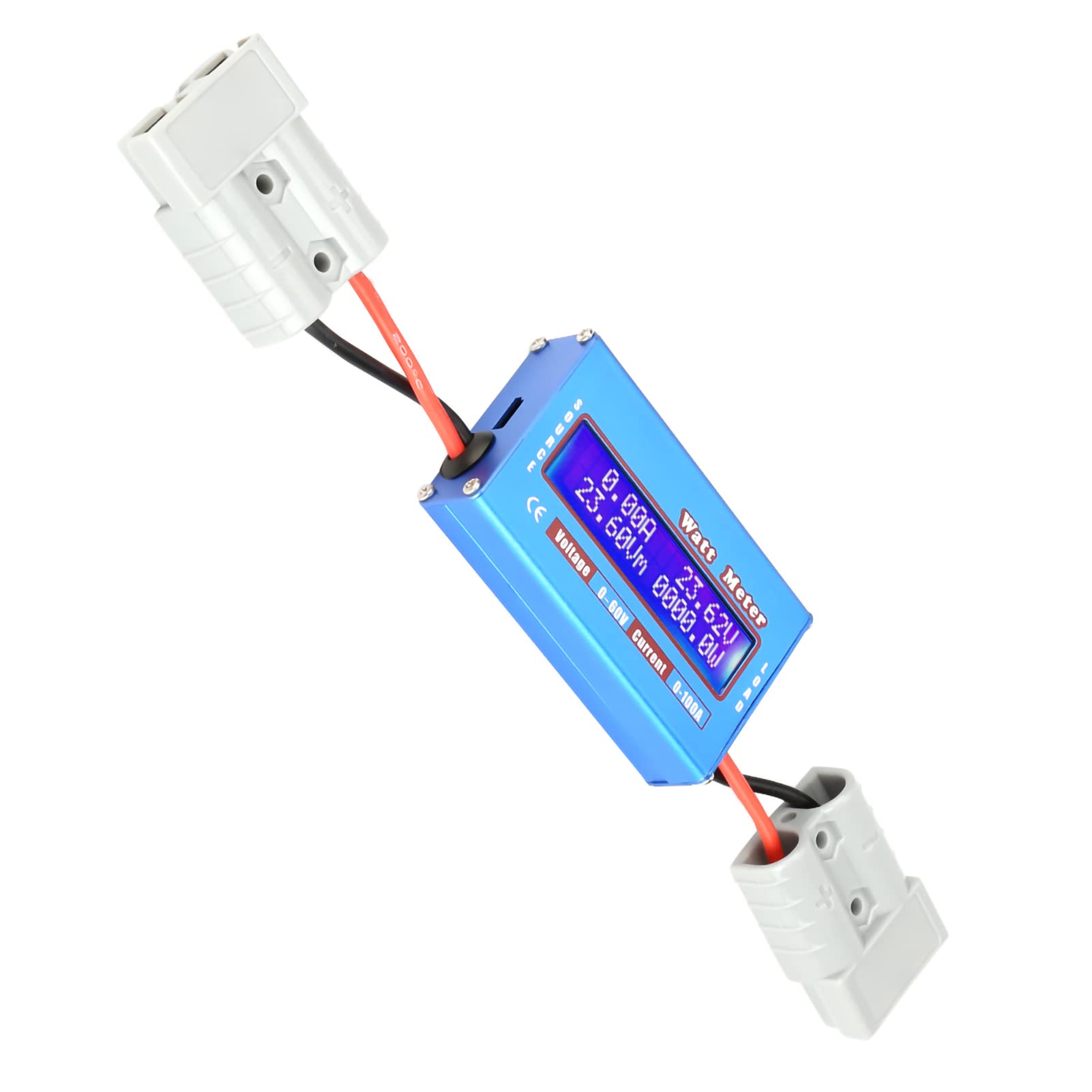 Watt Meter 0-100A 0-60V DC Power Analyzer High Precision Watt Volt Amp Energy Meter Analyzer Tool, Electronic Components