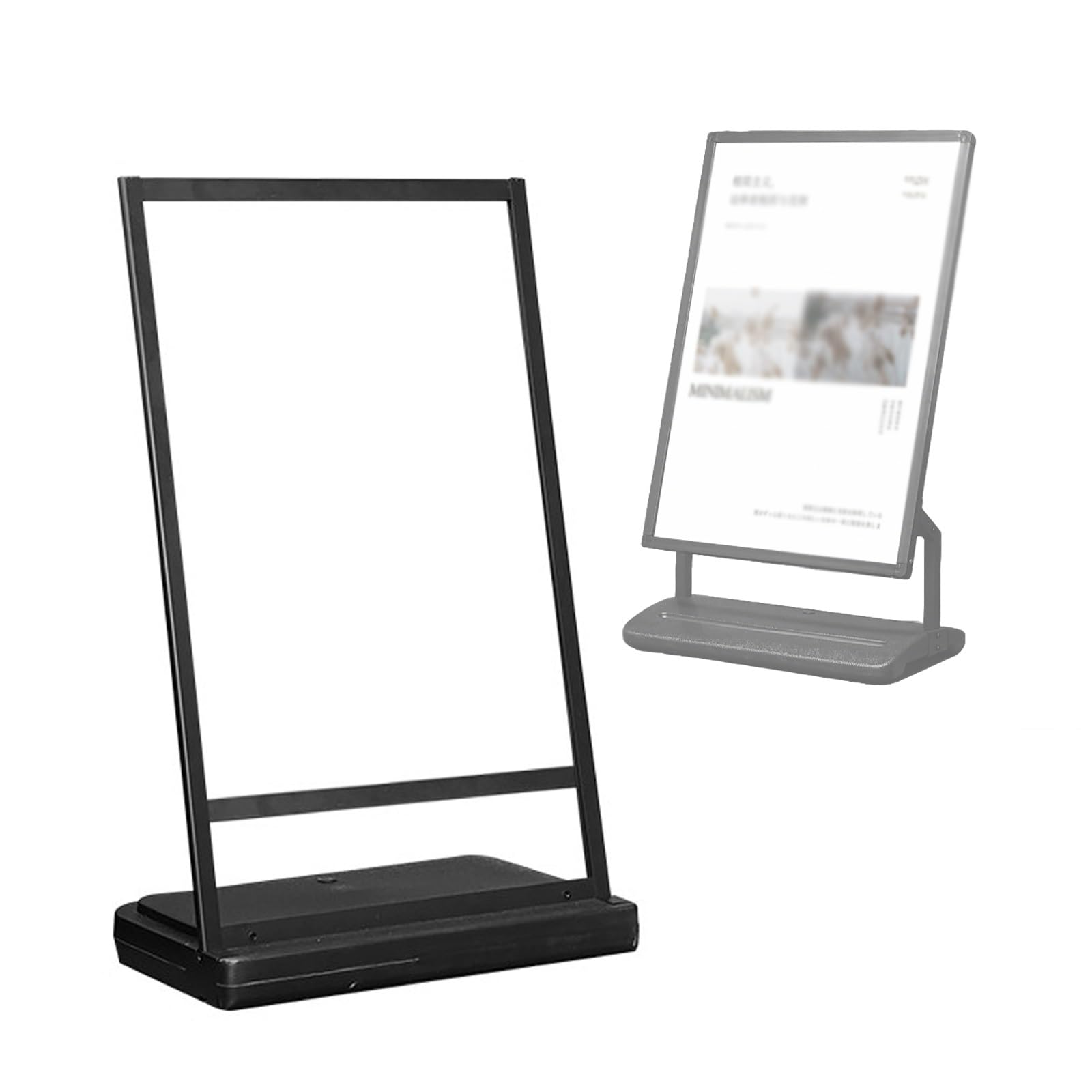 Soporte para Carteles de Exterior, Resistente al Viento, Resistente, con Base Rellenable y Ruedas para Eventos Comerciales y Minoristas(60x100cm)