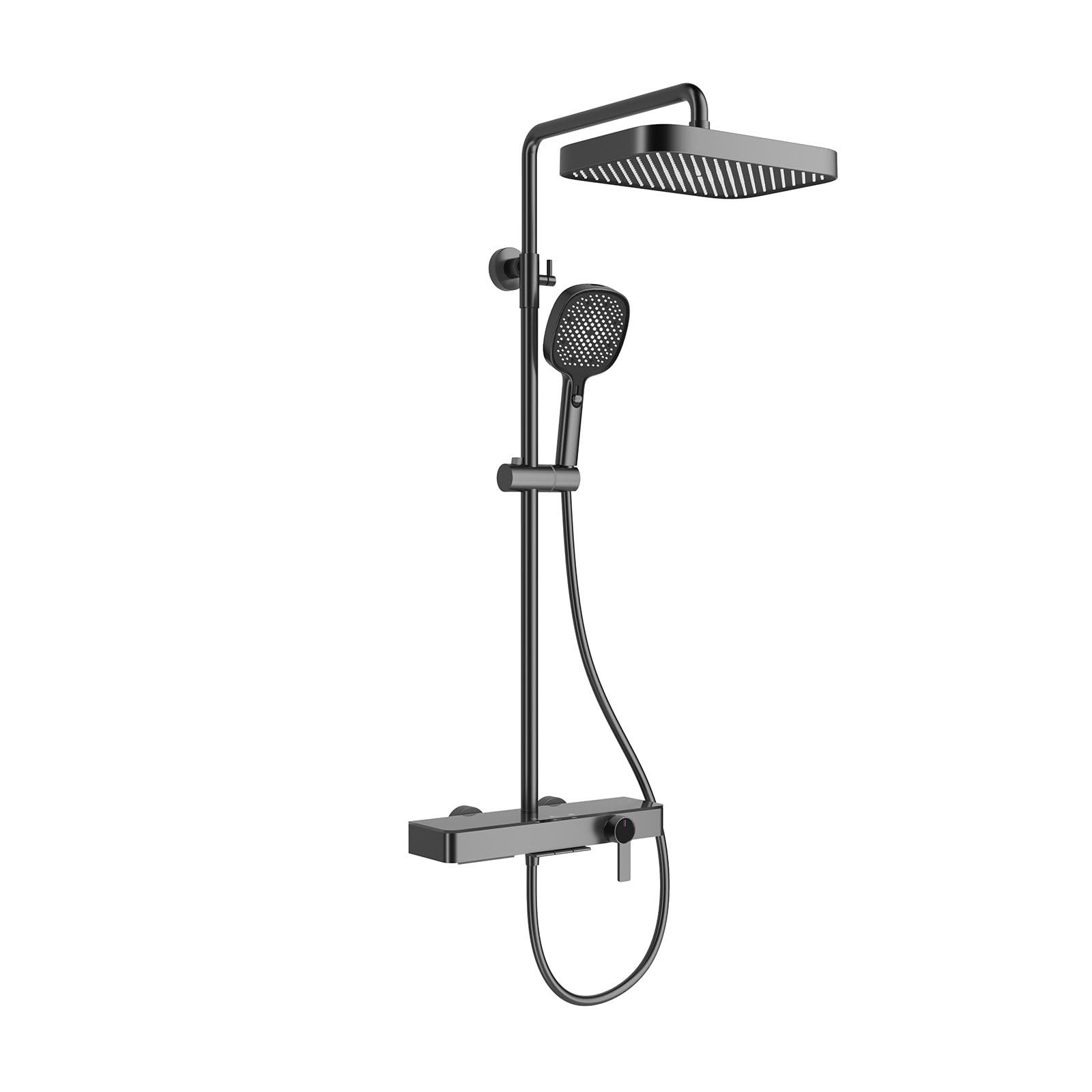 Ensemble de douche avec douche de tête carrée pour salle de bain familiale