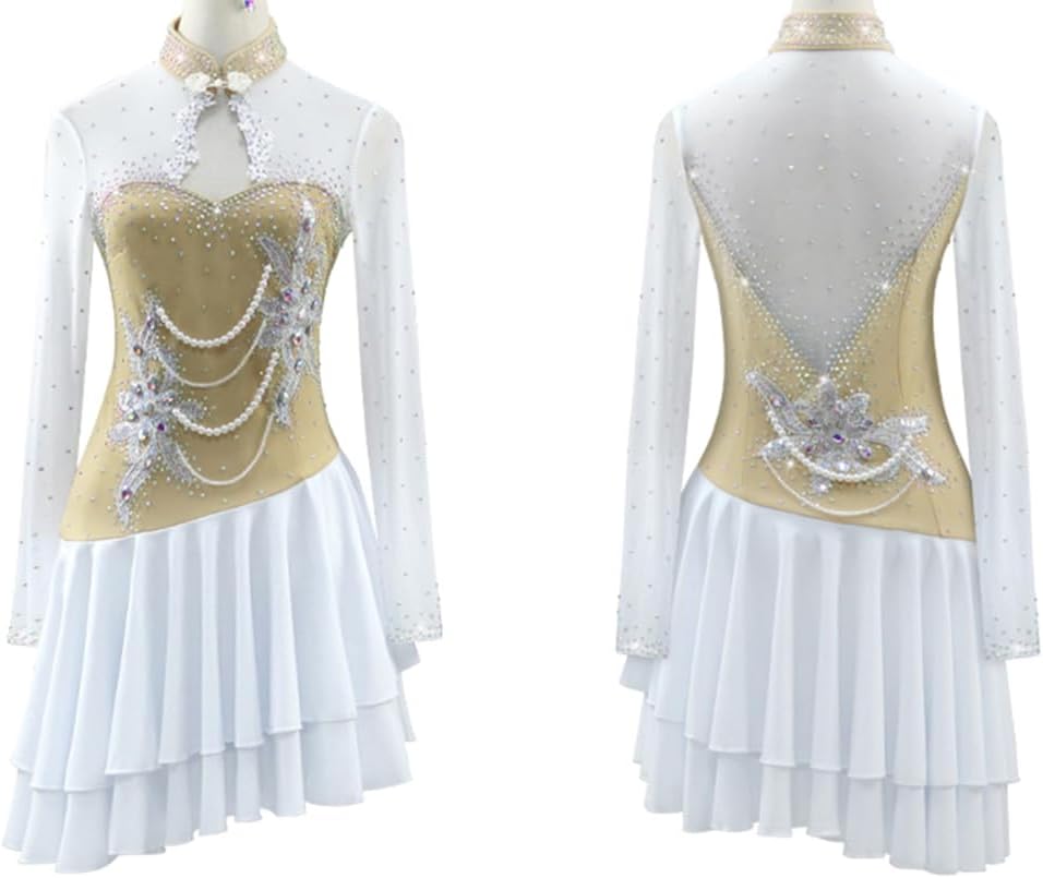 【社交ダンス衣装】ホワイト ラテン ドレス ワンピース 白 レース フリンジ 社交ダンス衣装】ホワイト ラテン ドレス ワンピース 白 レース