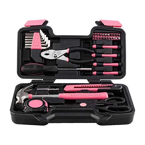 Kit de herramientas combinado 39 piezas negro y rosa miniatura 2
