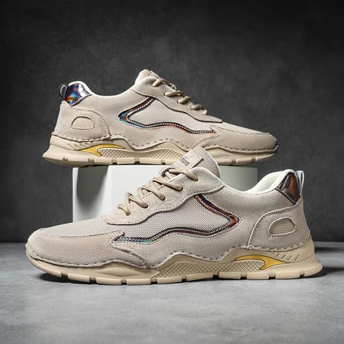 Aceptolcom Men's Suede Arch Support Slip On Walking Shoes Casual Lightweight Breathable Non Slip Orthopedic Sneakers Work Office Outdoor Shoes3