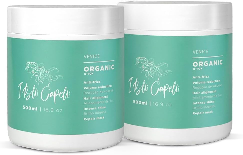 Venice Smoothing Keratin Btox Organic Btox Organic Mask Brazilian Keratin Treatment Brush Hair Straightening Smooth Effect, Ultra Moisturizing, Volume Reduction, Frizzy Free