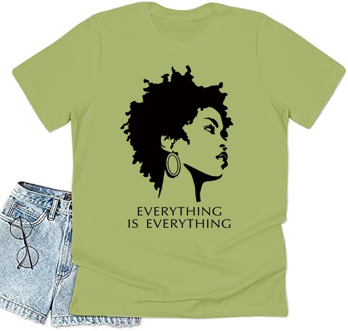 Image of Black History Shirts Black Graphic tees for Men and Women, Magic Fashion Afro American Natural Hair Vintage Melanin T-Shirts