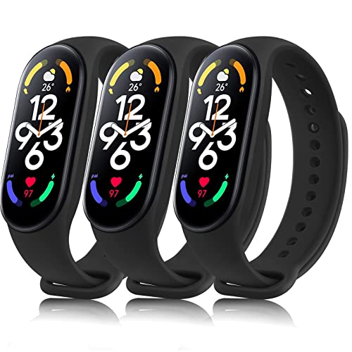 【Compatibile Modello】 ：Wanme Silicone Cinturini Compatibile solo con Xiaomi Mi Band 7 (NO HOST).La combinazione di morbido silicone e pulsanti di chiusura in acciaio inossidabile, abbandonando i tradizionali pulsanti in plastica, rende il tuo mi bnad 7 più sicuro.