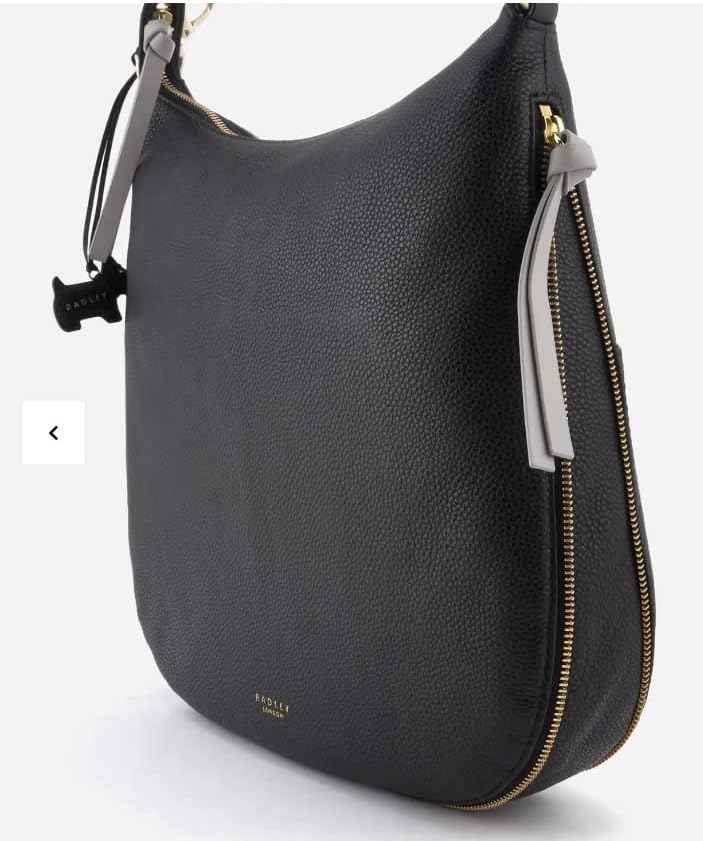 Vista 5 de Designer Radle Pudding Lane - Bolso de mano grande con cremallera para mujer, 100% piel suave, color negro, Negro