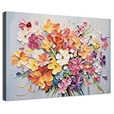 Wildflower Wall Art Abstract Nature Floral Picture for Bedroom Botanical Plant Poster Living Room Watercolor Flower Canvas Prints Modern Artwork Colorful Daisy Painting Bathroom Home Decoration 12x16”