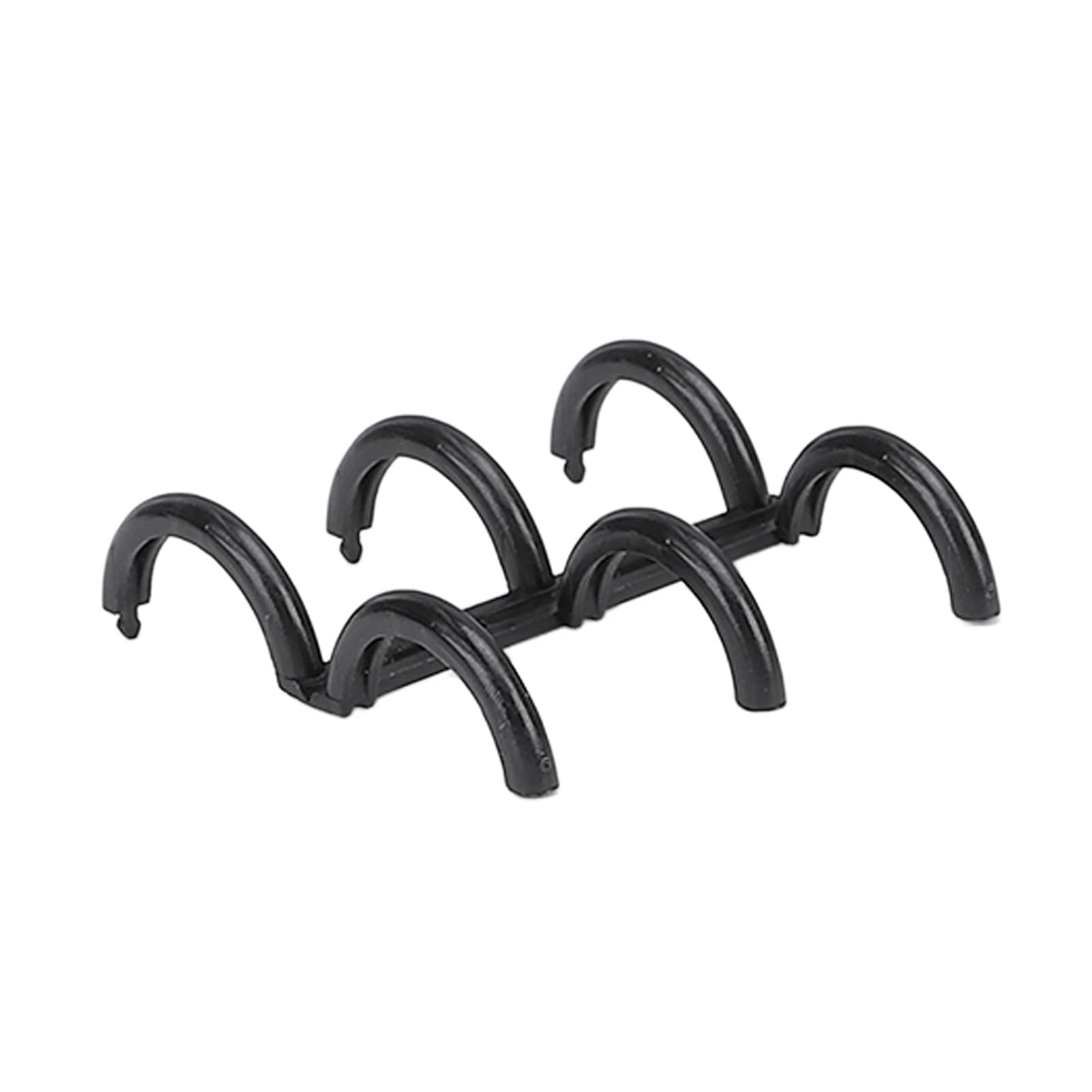 Dorso per rilegatura a pettine da 50 pezzi, 16 mm 3 anelli 120 fogli Dorso per rilegatore per libri per B5, A5, A6, A7, distanza fori 19 mm (Nera)