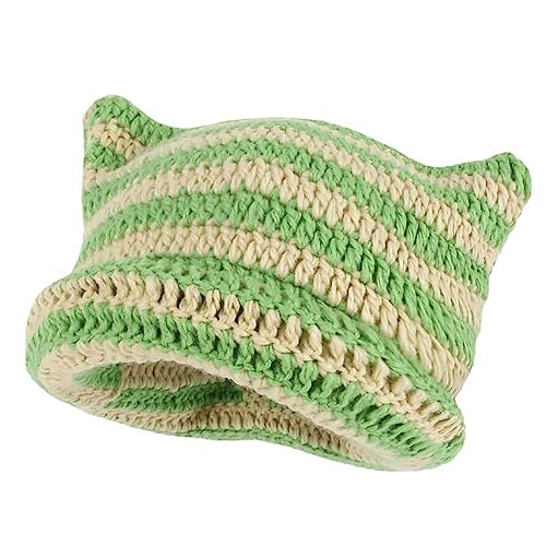 Bonnet Y2k oreilles de chat contre le froid style grunge