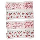 PENIKOKO 4 Rollos Papel Higiénico Navideño Doble con Diseños Festivos de Santa Claus para Decoración de Baño y Fiestas de Navidad Divertido Papel Decorativo para Ambientar Celebraciones