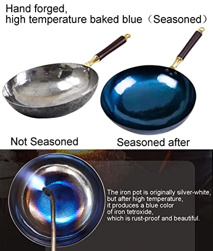 NEW-Wok-Hand-Forged-Iron-Wok-Cold-Forged-Mirror-Pot-Uncoated-Non-stick-Wok-with-Wooden-anti-scald-handle-Suitable-for-all-kinds-of-stoves-Diameter-36cm1417in